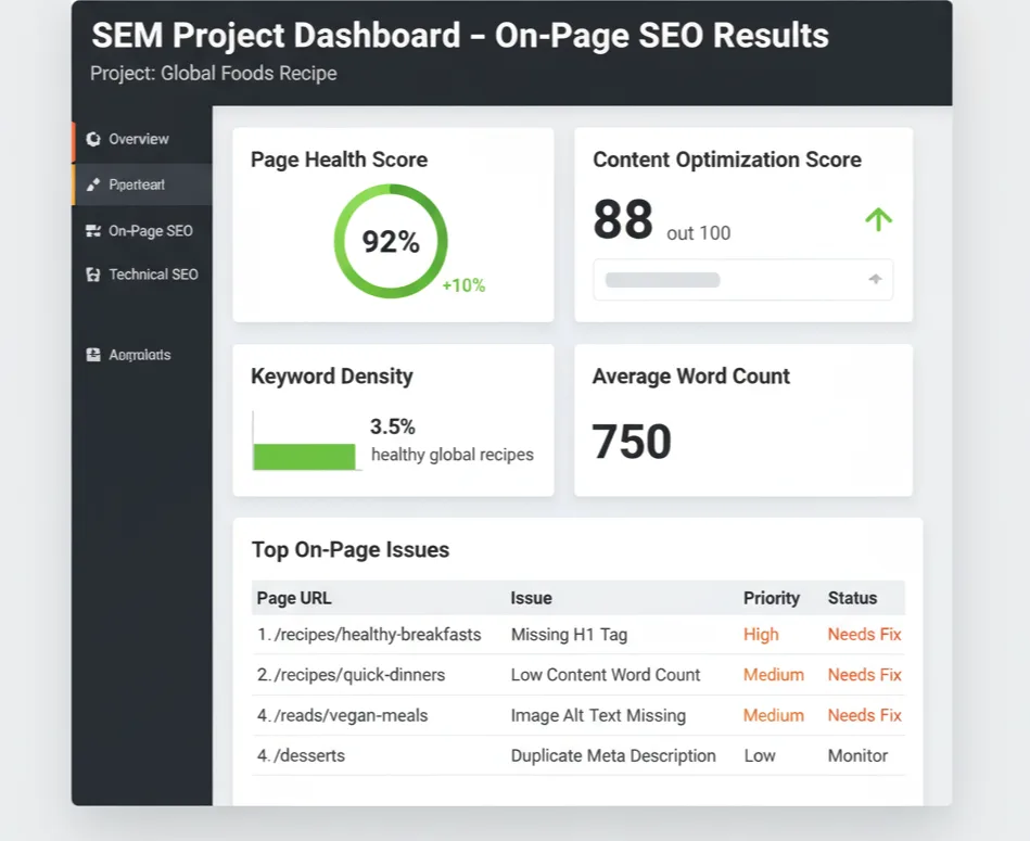 On-Page SEO case study results